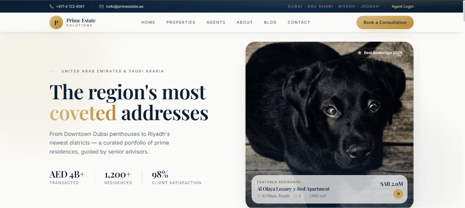 Prime Estate Solutions — screenshot